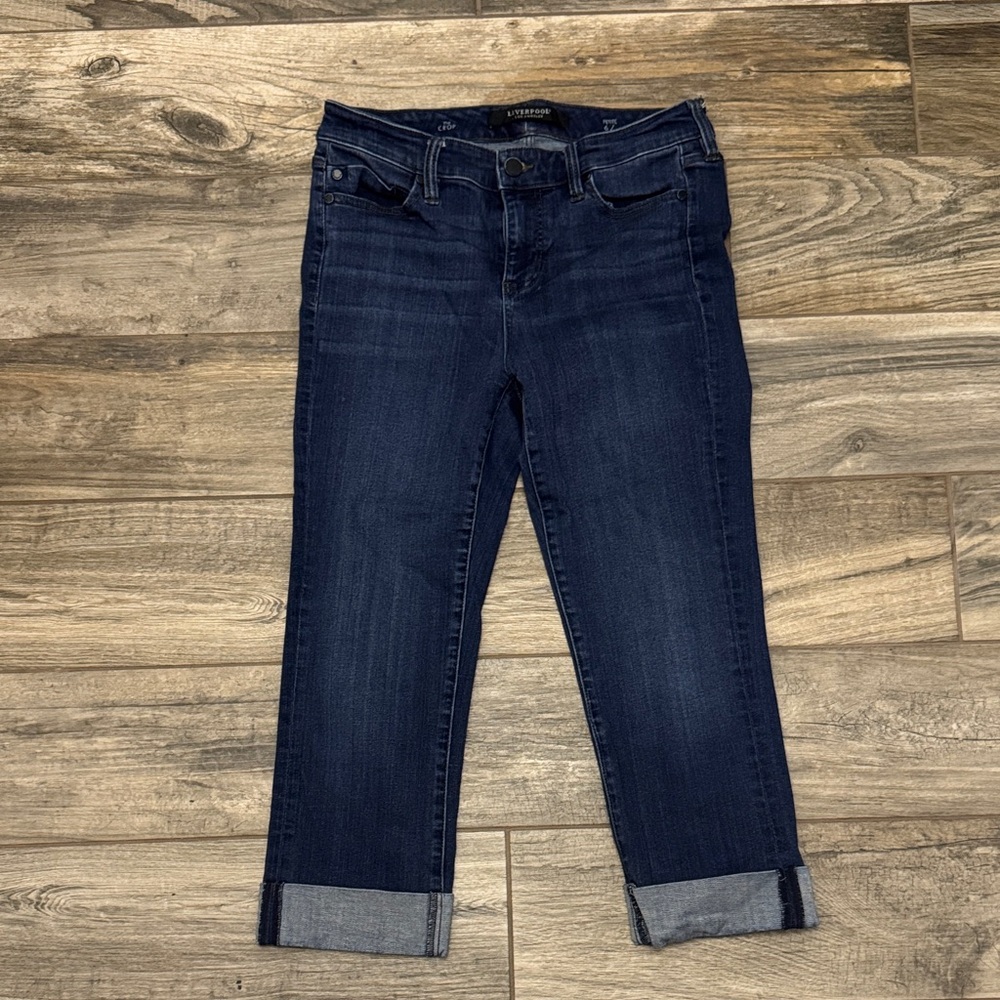Liverpool Women's Dark Blue Ankle Jeans